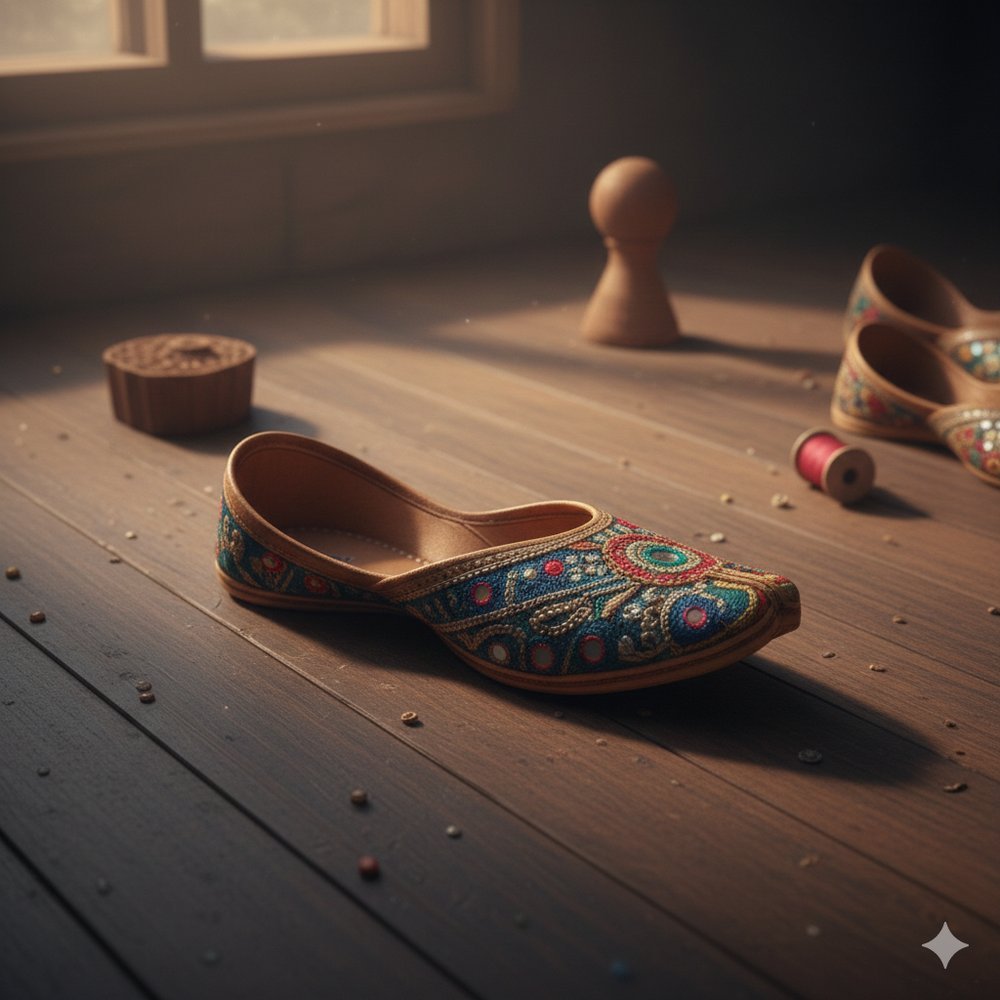 Peacock Embroidery Jutti